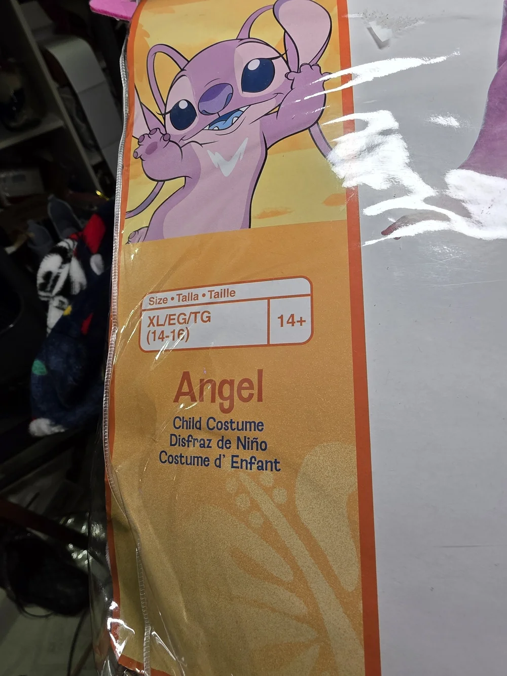 Disney Lilo & Stitch Angel Costume One Piece Halloween Pink Girls 14/16